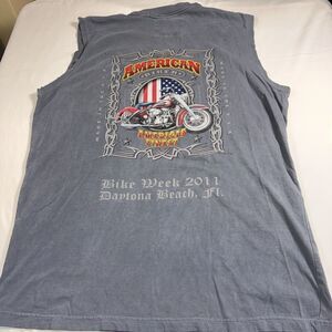 Vintage Daytona Beach 2011 Bike Week Mens L Sleeveless Shirt